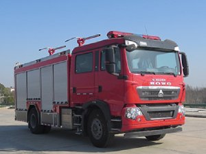 豪沃4噸干粉消防車